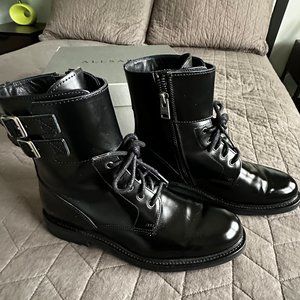 AllSaints Leather Brigade Moto Combat Boots